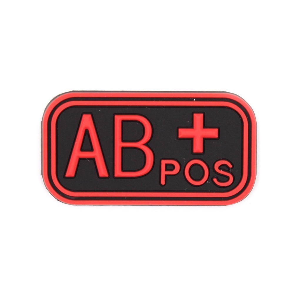 PARCHE IMMORTAL PVC GRUPO SANGUINEO AB POSITIVO ROJO