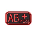 PARCHE IMMORTAL PVC GRUPO SANGUINEO AB POSITIVO ROJO