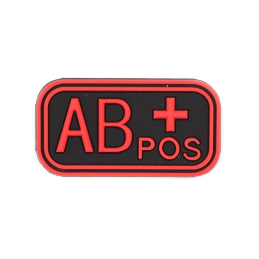 [IW-08452-RD] PARCHE IMMORTAL PVC GRUPO SANGUINEO AB POSITIVO ROJO
