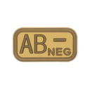 PARCHE IMMORTAL PVC GRUPO SANGUINEO AB NEGATIVO COYOTE