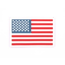 PARCHE IMMORTAL PVC BANDERA AMERICANA BLANCO-ROJO