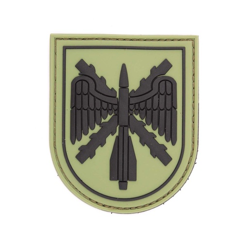 [IW-08432-GR/BK] PARCHE PVC 3D ARTILLERIA ANTIAEREA VERDE-NEGRO