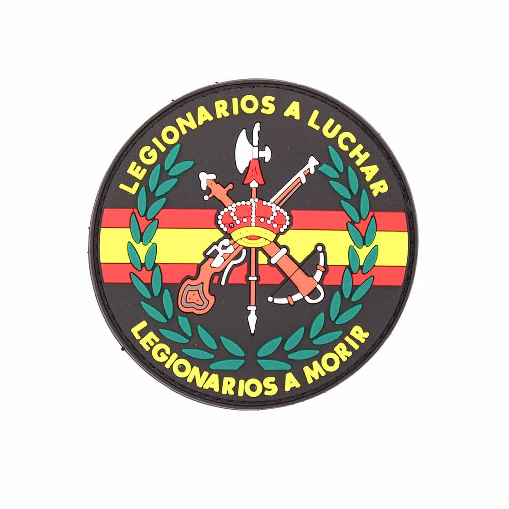 PARCHE IMMORTAL PVC LEGIONARIOS A LUCHAR NEGRO-AMARILLO