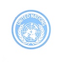 PARCHE IMMORTAL PVC ONU REDONDO CELESTE-BLANCO