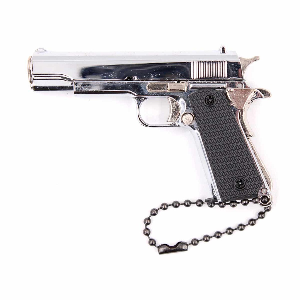 LLAVERO PISTOLA 1911 7 CM PLATA