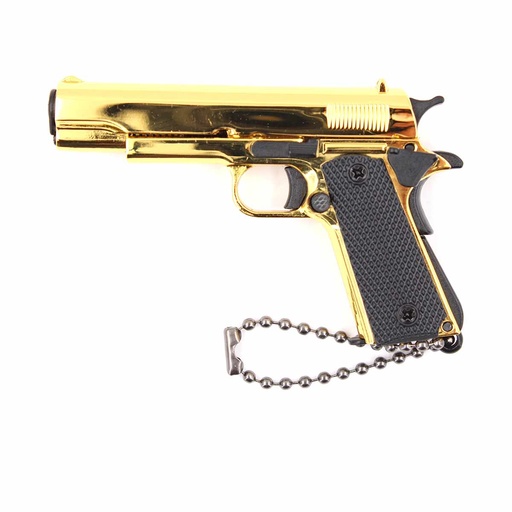 [BH-1562] LLAVERO PISTOLA 1911 7 CM DORAD0