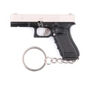 LLAVERO PISTOLA G17 7 CM NEGRO-PLATA