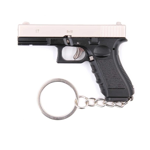[BH-1575] LLAVERO PISTOLA G17 7 CM NEGRO-PLATA