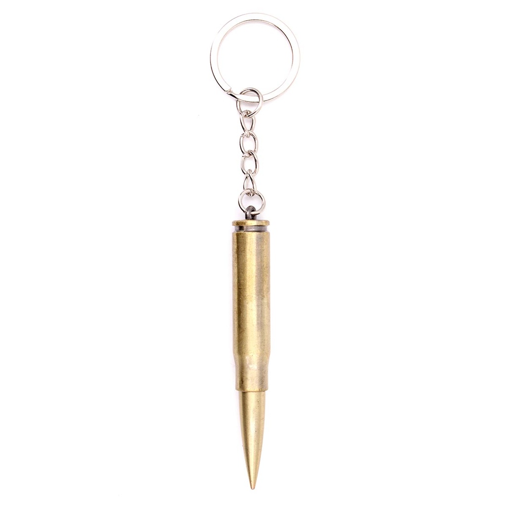 LLAVERO BALA 7,6 CM DORADO