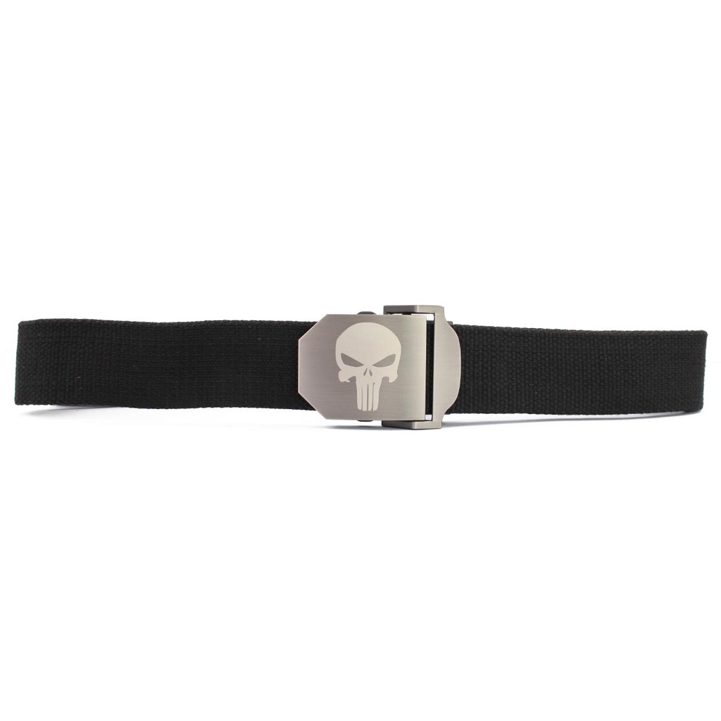 CINTURON IMMORTAL HEBILLA PUNISHER PLATA