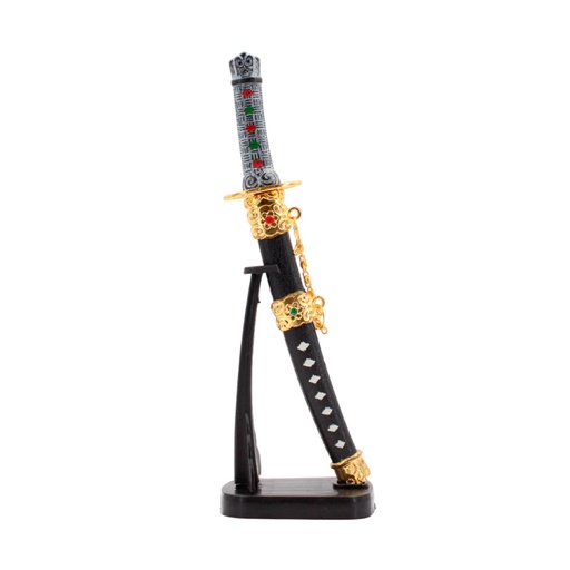 [BH-1411] KATANA BH MINI 1411 ORN 20CM NEGRA/DORADA