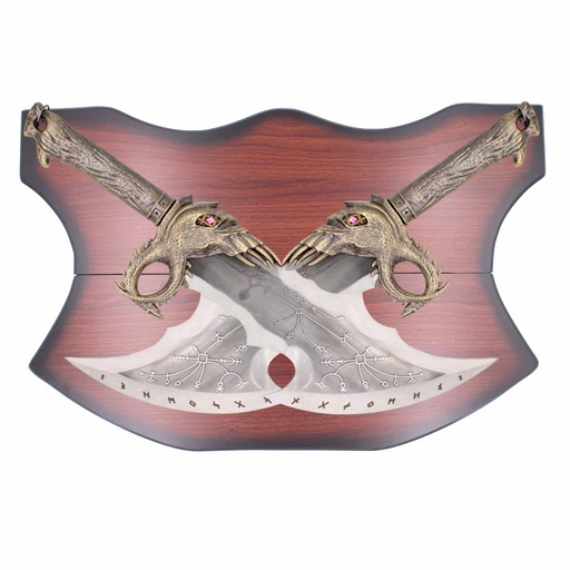 [BH-6054] ESPADA 6054 2PCS GOW 54CM PLATA-DORADA