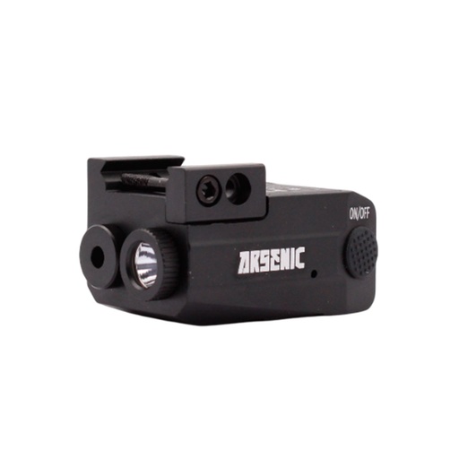 [ARS-32101-BK] LASER CON LINTERNA ARSENIC PICATINNY AS11 NEGRO
