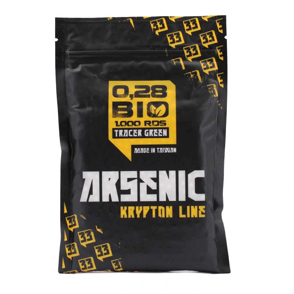 BOLAS ARSENIC KRYPTON BIO TRAZADORA 0.28G 1000RDS VERDE