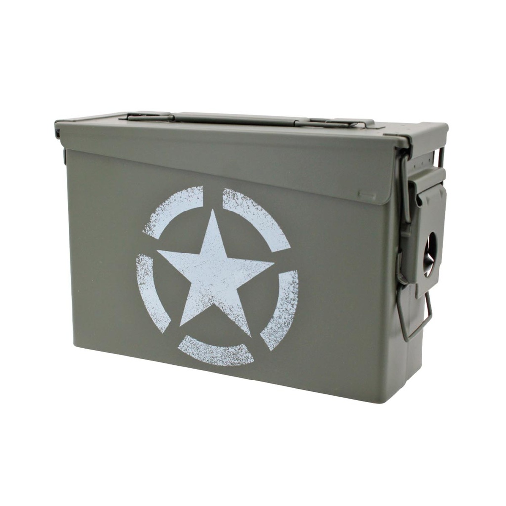 CAJA MUNICION METALICA ESTRELLA PEQ CAL30 VERDE