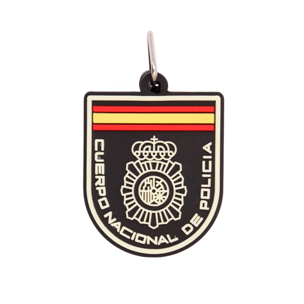 LLAVERO IMMORTAL PVC POLICIA NACIONAL NEGRO