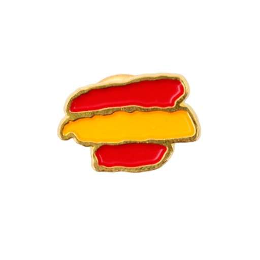 [IW-0615-RD/YW] PIN IMMORTAL TRAZOS ESPAÑA ROJO-AMARILLO