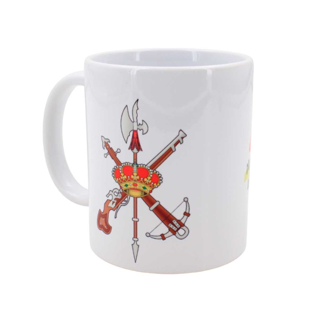 TAZA CERÁMICA LEGIONARIOS A LUCHAR BLANCA