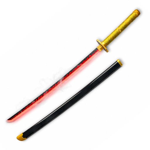 [BH-3122] KATANA BH MADERA LED HUMO 3122 DMSY 103CM NEGRA-DORADA
