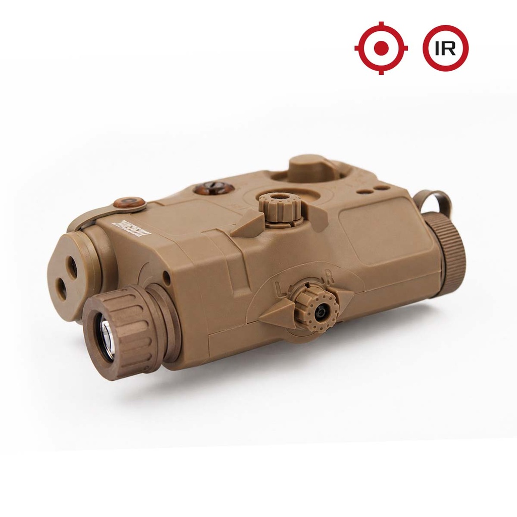 LINTERNA TACTICA ARSENIC ANPEQ LASER ROJO TAN
