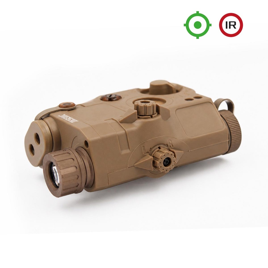 LINTERNA TACTICA ARSENIC ANPEQ LASER VERDE TAN