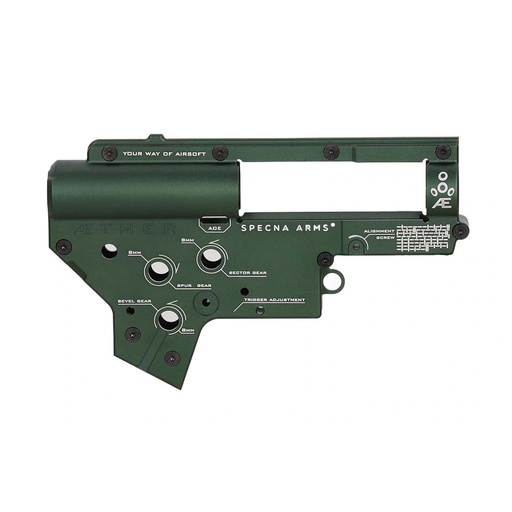 [SPE-08-049115-00] GEARBOX VER.2 8MM ESPECNA ARMS ALUMINIO CNC VERDE