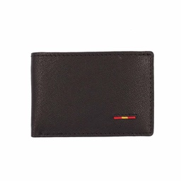 [3051-2] CARTERA PIEL BANDERITA ESPAÑA PEQUEÑA NEGRA