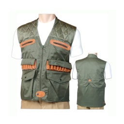 CHALECO CAZA TAPETA DOBLE MORRAL VERDE
