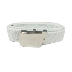 [131026-WH] CINTURON ESTRECHO LISO BLANCO