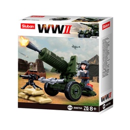 [SLB0026] CAÑON SLUBAN WWII 77PCS VERDE