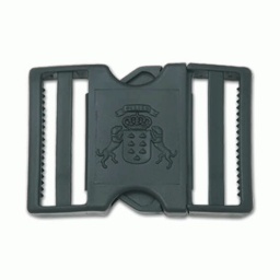 [300677] HEBILLA PVC CANARIAS PERROS 5CM NEGRA