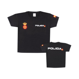 CAMISETA POLICIA NACIONAL NIÑO NEGRA