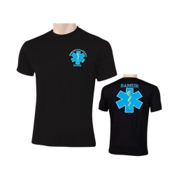 CAMISETA SAMUR EMERGENCIAS SANITARIAS NEGRA