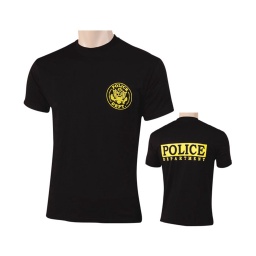 CAMISETA POLICE NEGRA-AMARILLA