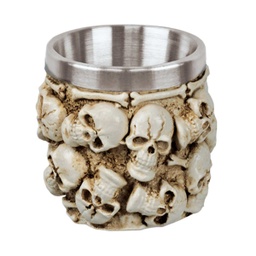 [39029] VASO DECORACION CALAVERAS BLANCO
