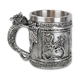 [39034] JARRA DECORACION DRAGON NEGRA