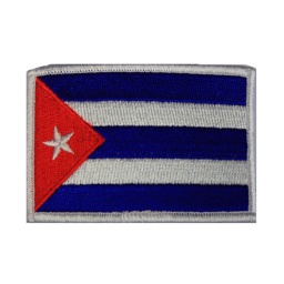 [231884] PARCHE BORDADO CUBA  BLANCO-AZUL