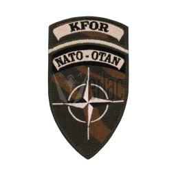 [636162A] PARCHE BORDADO KFOR NATO-OTAN C/VELCRO CAMO