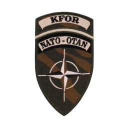 [636162A] PARCHE BORDADO KFOR NATO-OTAN C/VELCRO CAMO