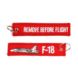 [V2513051508] LLAVERO CINTA RECTANGULAR REMOVE F18 ROJO