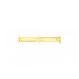 [09673] PASADOR PVC MILITARES AUTOMONTAJE 2 HUECOS DORADO