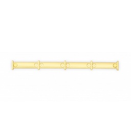 [09675] PASADOR PVC MILITARES AUTOMONTAJE 4 HUECOS DORADO