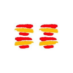 [130226] PEGATINA PLANA PEQ. 4PCS TRAZOS ESPAÑA