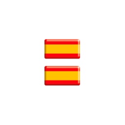 [130230-ES] PEGATINA ABULTADA MED. 2PCS BANDERA ESPAÑA