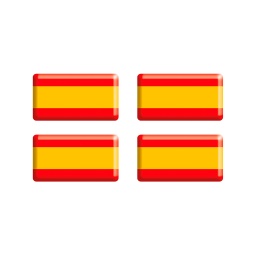 [130245] PEGATINA ABULTADA MED. BLISTER 4PCS BANDERA ESPAÑA