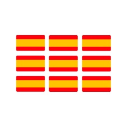 [130252] PEGATINA PLANA PEQ. 9PCS BANDERA ESPAÑA