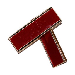 [130885-ST] GALON METALICO M5 PAR SOLDADO TIERRA ROJO-DORADO