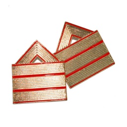 [130885-SGT1T] GALON METALICO M5 PAR SARGENTO 1º TIERRA ROJO-DORADO