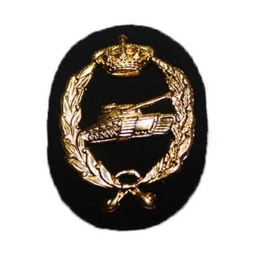 [130915] EMBLEMA BOINA CARROS C/FIELTRO NEGRO-AMARILLO