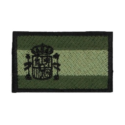 [09255-OD] PARCHE BAND, ESPAÑOLA VELCRO BORDADA PEQ. CAMO-VERDE